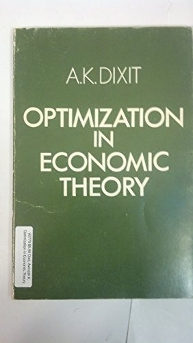 Optimization in Economic Theory
