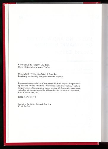 Modeling and Analysis of Dynamic Systems