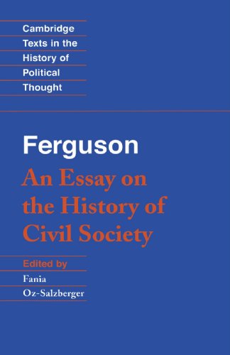 Ferguson: An Essay on the History of Civil Society