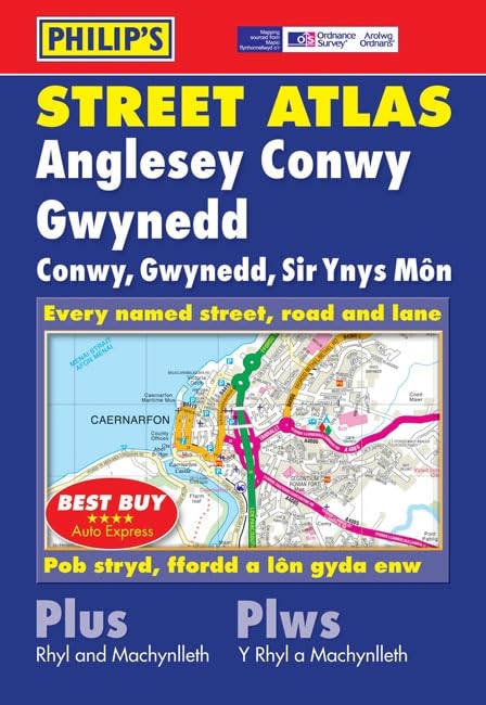 Philip's Street Atlas Anglesey, Conwy and Gwynedd