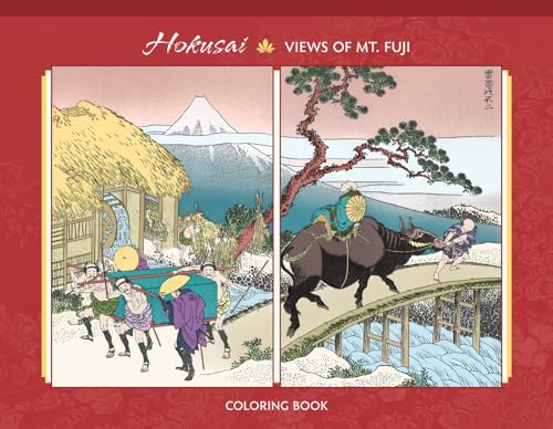 Hokusai 100 Views of Mt Fuji Adult Colouring Book