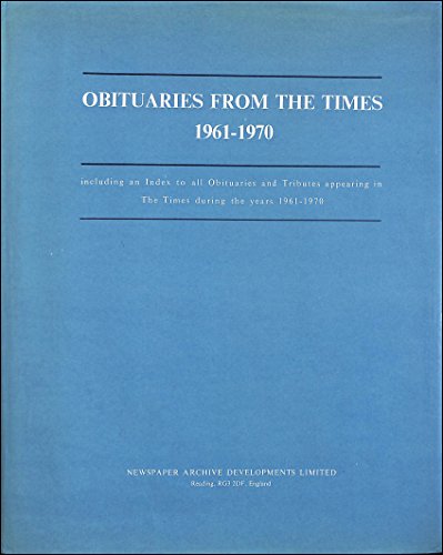 Obituaries from the "Times"