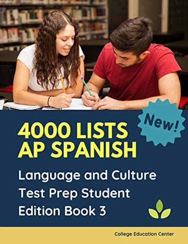 4000 lists AP Spanish Language and Culture Test Prep Student Edition Book 3