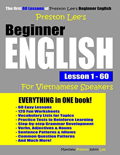 Preston Lee's Beginner English Lesson 1 - 60 For Vietnamese Speakers
