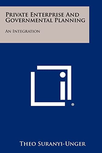 Private Enterprise And Governmental Planning