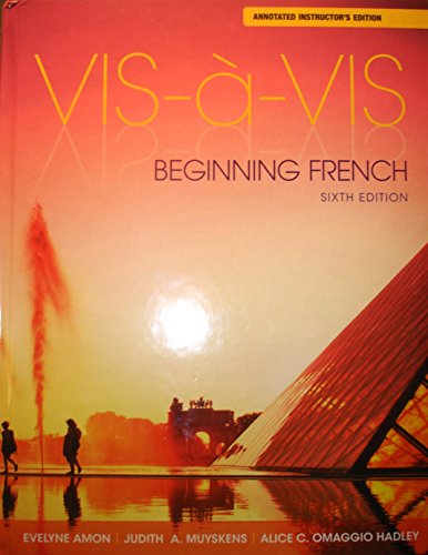 VIS-A-VIS: Beginning French