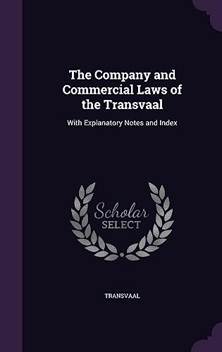 The Company and Commercial Laws of the Transvaal