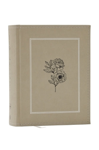 NKJV, Journal the Word Bible, Large Print: Reflect, Journal or Create Art Next to Your Favorite Verses (Stone Leathersoft over board, Red Letter)