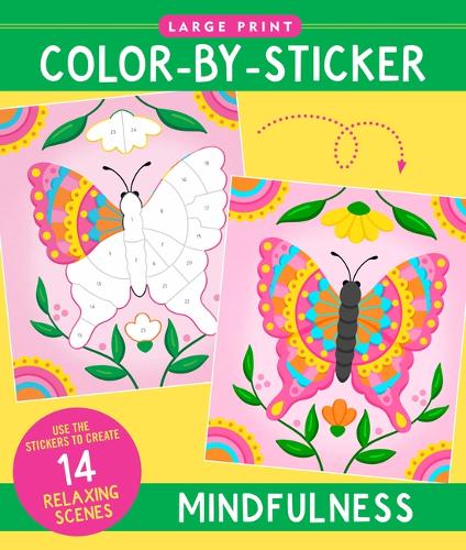 Mindfulness Large Print Color-By-Sticker Book