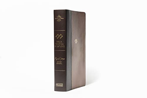 RVR 1960 Biblia temática de estudio, marrón oscuro/marrón pi