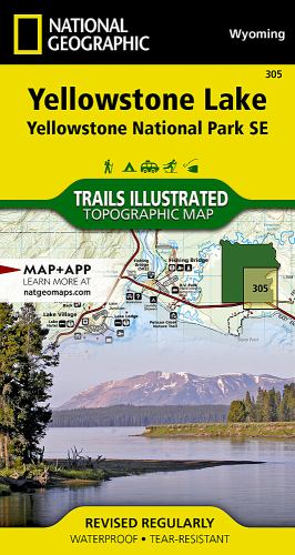 Yellowstone National Park SE: Yellowstone Lake Map