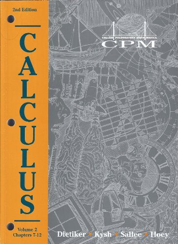 College Preparation Mathematics Calculus 2nd Edition Volume 2 Chapters 7-12