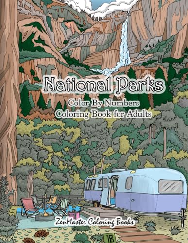 National Parks Color By Numbers Coloring Book for Adults