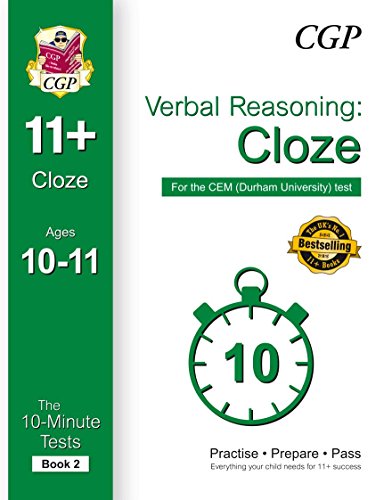 10-Minute Tests for 11+ Verbal Reasoning: Cloze Ages 10-11 (Book 2) - CEM Test