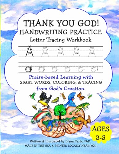 THANK YOU GOD Handwriting Practice Letter Tracing Workbook alphabet practice notebook alphabet coloring book preschool