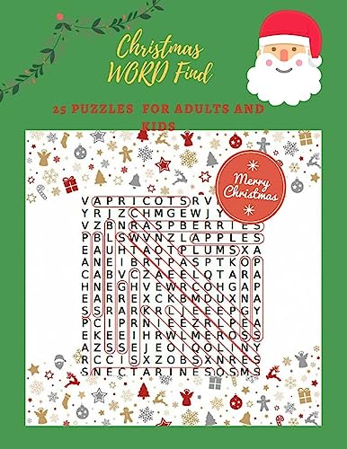 Christmas Word Find 25 Puzzles For Adults And Kids