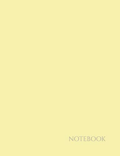 Notebook: Yellow 8.5”x11” College Ruled Notebook | 100 Lined Pages | No Spiral (Pastel Palette)
