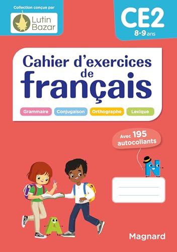 Cahier d'exercices de français CE2: Une collection conçue par Lutin Bazar