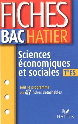 Sciences Economiques Et Sociales Terminale Es