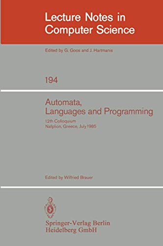 Automata, Languages and Programming