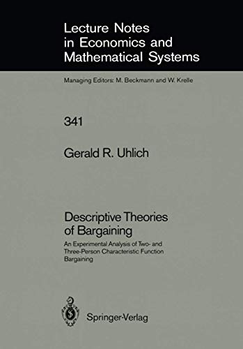 Descriptive Theories of Bargaining