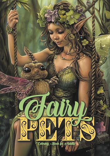 Fairy Pets Coloring Book for Adults