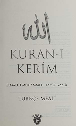 Kurani Kerim Turkce Meali Turkish Edition
