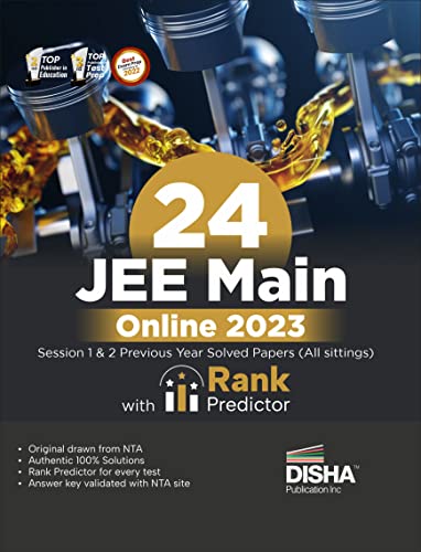 24 Jee Main Online 2023 Session 1 & 2 Previous Year Solved Papers (All Sittings) with Rank Predictor