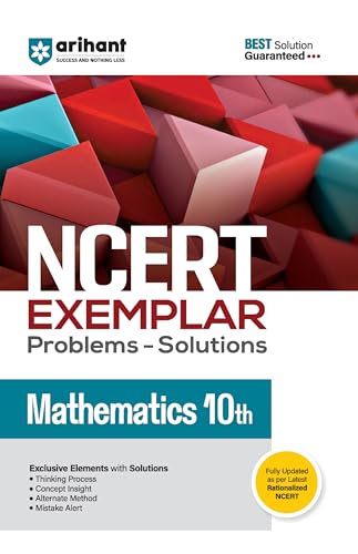Arihant NCERT Exemplar Mathematics 10th Problems & Solutions with Exclusive Elements Thinking Process, Concept Insight, Mistake Alert