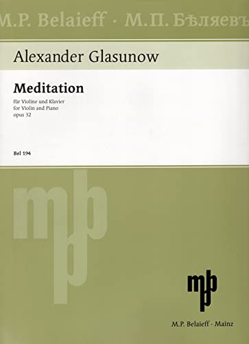 Glazunov: Meditation in D major, op. 32 (Violin & Piano)