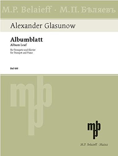 Glazunov: Albumblatt (Album Leaf) in Db Major for Trumpet