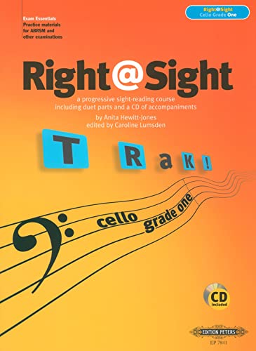 Right@Sight for Cello, Grade 1 (EP7841): A Progressive Sight-reading Course, Incl. Duet Parts and a Cd of Piano Acc. (Edition Peters)