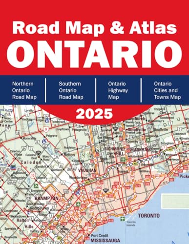 Ontario Road Map 2025 - Ontario Road Atlas - Road Map of Ontario 2025