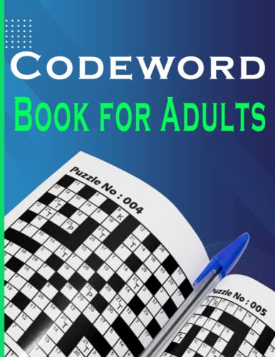 Codeword Book for Adults: 100 large print Codeword puzzle book that will keep the brain active ( Over 3000 Words )