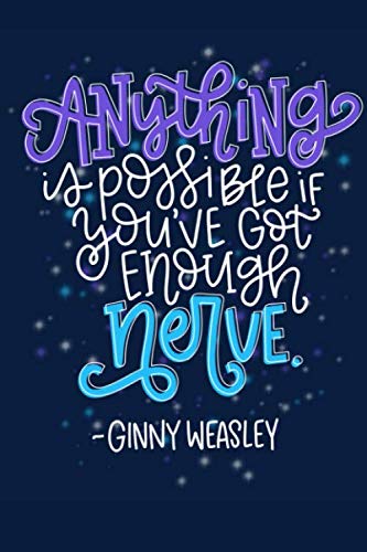 Anything is Possible Journal | Inspiring Quote Ginny Weasley Lined Notebook | Gift for Book Lovers