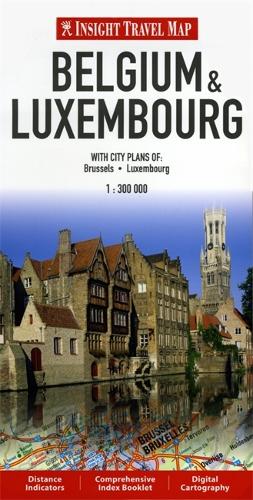 Insight Guides Travel Map Belgium & Luxembourg