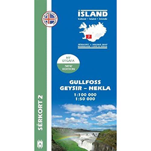 Gullfoss - Geysir - Hekla - Iceland Trekking & Driving Map 2 - 1:100 000 & 1:50 000