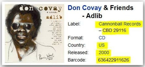 Don Covay & Friends - Adlib