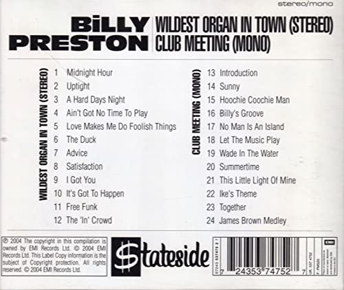 Wildest Organ In Town/Club Meeting