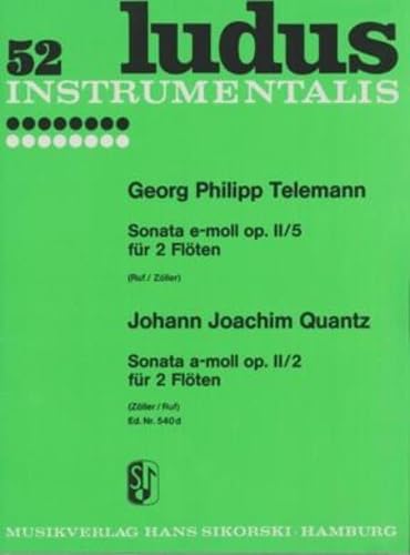 Sonaten: für 2 Flöten. op. 2/5 + 2/2. TWV 40:104. 2 flutes.