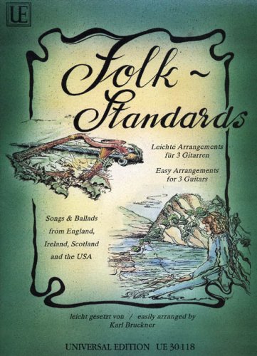 UNIVERSAL EDITION BRUCKNER KARL - FOLK-STANDARDS - 3 GUITARES Classical sheets Guitar