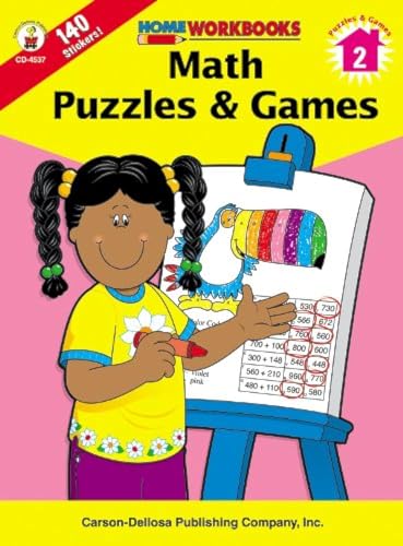 CARSON DELLOSA CD-4537 MATH PUZZLES & GAMES 2 HOME WORKB