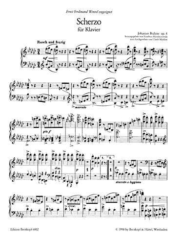 Brahms: Scherzo in E-flat Minor, Op. 4