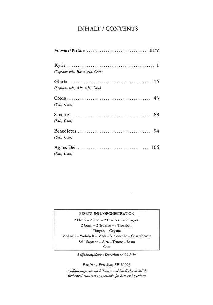 Mass in F Minor WAB 28 (Vocal Score)