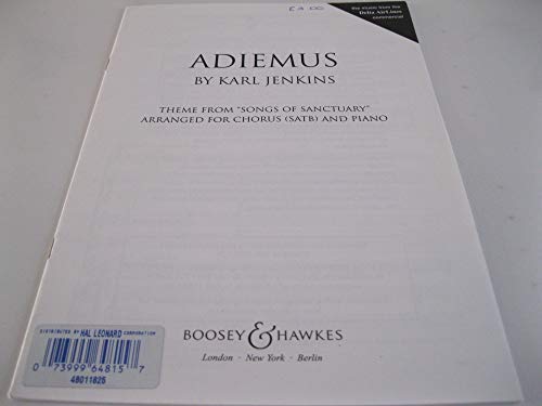 BOOSEY & HAWKES JENKINS KARL - ADIEMUS - MIXED CHOIR AND PIANO Classical sheets Choral and vocal ensembles
