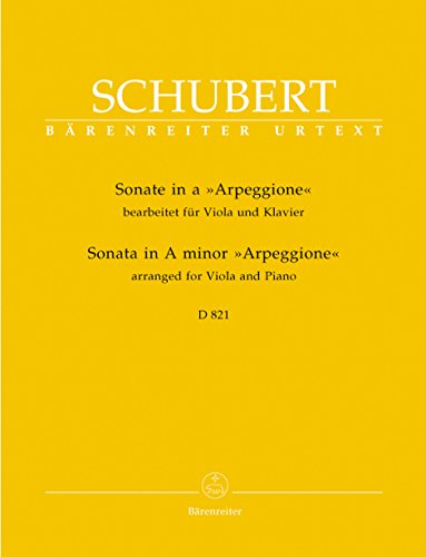 Schubert: Arpeggione Sonata in A Minor (D.821) for Viola and Piano, Barenreiter Urtext BA5683
