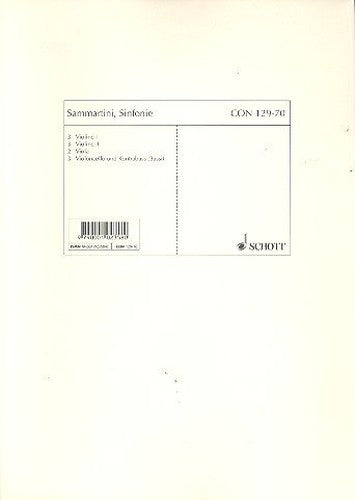 Sinfonia A Major: J-C 62. string orchestra. Jeu de parties.