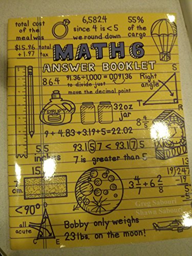 Math 6: A Teaching Textbook Answer Booklet