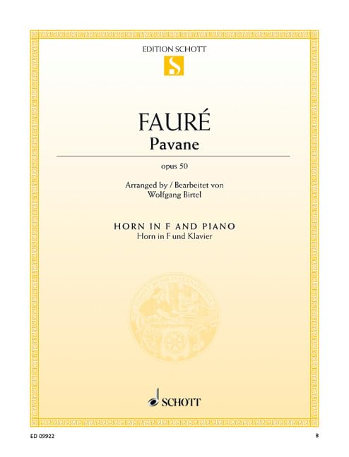 Pavane: op. 50. horn in F and piano.