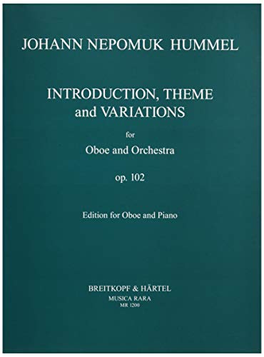 Introduction, Theme and Variations, op.102 - oboe part with piano reduction - (MR 1200)